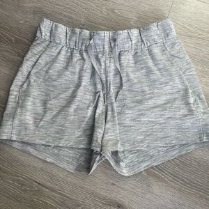 lululemon athletica Gray and White stripe Athletic Shorts
